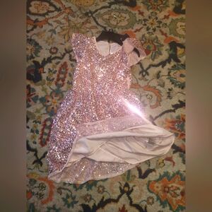 Pink Sequence Girls Dress